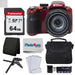 Kodak PIXPRO AZ425 Digital Camera + 64GB Memory Card + Camera Case (Black) + USB Card Reader + Table Tripod + Accessories (Red) - Gadgetmanic