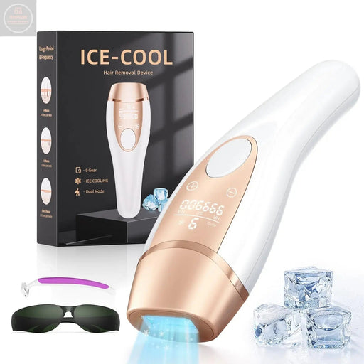 Laser Hair Removal Ubroo IPL Laser Hair Removal for Women and Men 3 In 1 At Home Hair Removal Device 999900+ Flashes Permanent Painless Hair Removal Machine with Ice Cooling for Whole Body Use - Gadgetmanic