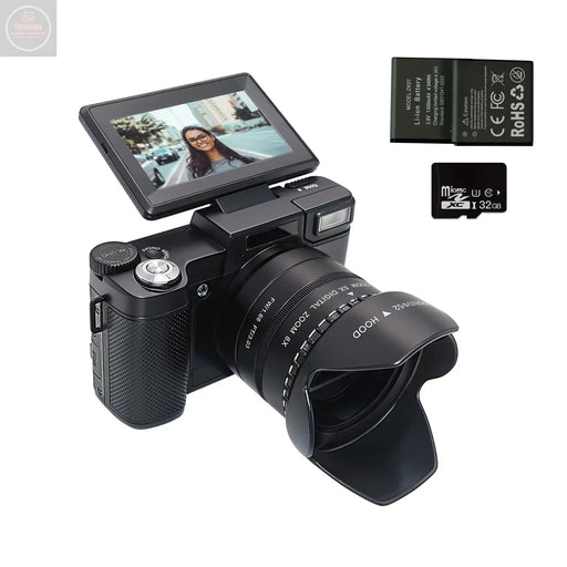 Lenofocus 5K 4K Digital Camera for Photography 4K Vlogging Camera for YouTube 64MP 40X Zoom 3” Flip Screen Autofocus Anti-Shake 2 Batteries 32GB TF Card Optical Zoom Point and Shoot Digital Cameras - Gadgetmanic