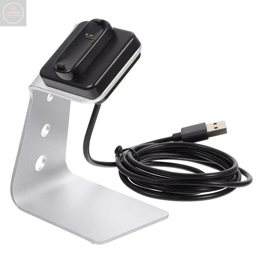 MILISTEN Charging Holder Phone Holder Cell Phone Stand Compatible with Fitbit 2 3 Charger Cable Charging Dock Stand Holder Silver Phone Holder Cell Phone Stand - Gadgetmanic