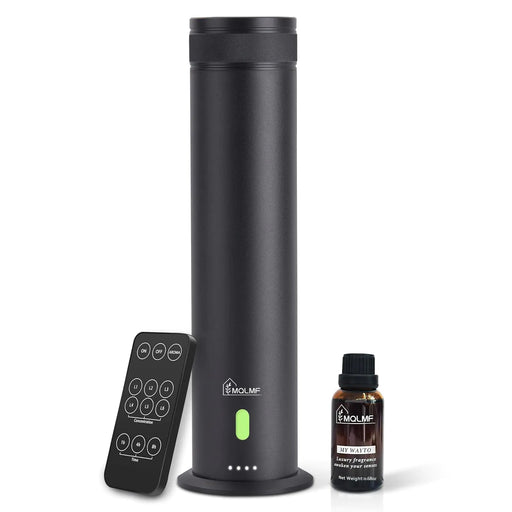 MQLMF Hotel Collection Diffuser MachineRechargeable Water-DilutionAluminum1000 Sq FtHome Diffusers for Large HomeScent Air Machine for HomeWhole House Diffuser - Obsidian Black - Gadgetmanic