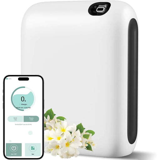 MQLMF Hotel Collection DiffuserWireless Battery PoweredBluetooth AppWaterless Essential Oil DiffuserScent Air Machine for HomeCold Air Diffusers for HomeNebulizing Diffuser - Cloud White - Gadgetmanic