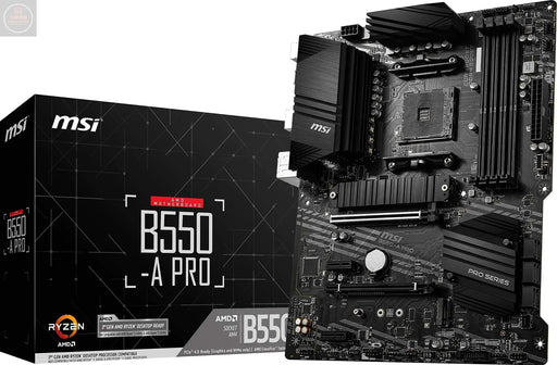 MSI B550-A PRO ProSeries Gaming PC Motherboard - AM4 DDR4 PCIe 4.0 SATA 6Gb/s M.2 USB 3.2 Gen 2 HDMI/DP ATX AMD Computer Motherboards (Renewed) - Gadgetmanic