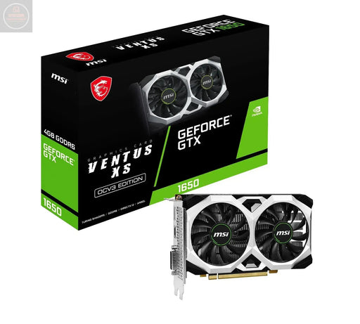MSI Gaming GeForce GTX 1650 128-Bit HDMI/DP/DVI 4GB GDRR6 HDCP Support DirectX 12 VR Ready OC Graphics Card (GTX 1650 D6 Ventus XS OCV3) Black (Renewed) - Gadgetmanic