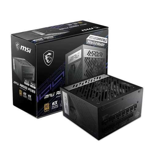 MSI MPG A850G PCIE 5 & ATX 3.0 Gaming Power Supply - Full Modular - 80 Plus Gold Certified 850W - 100% Japanese 105°C Capacitors - Compact Size - ATX PSU (Renewed) - Gadgetmanic
