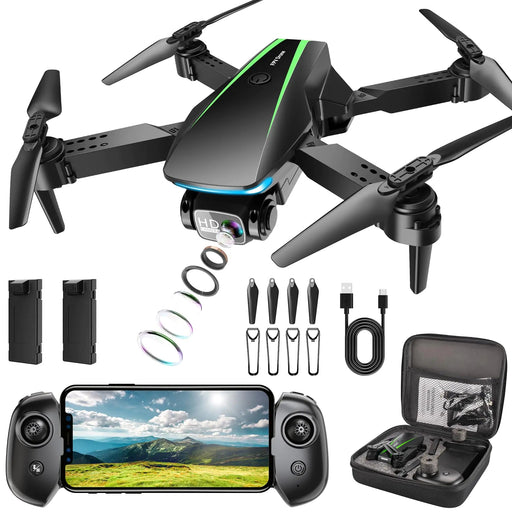 Oddire Mini Drone with Camera - 1080P HD Foldable Drone with Stable Hover Gravity Control Auto-Follow Trajectory Flight 90° Adjustable Lens One Key Take Off/Land 3D Flip Drones for Adults Kids - Gadgetmanic