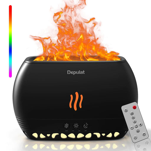 Oil Diffusers for Home Large Room 350ML Colorful Flame Fire Diffuser Humidifier with Bluetooth Speaker and White Noise Decorative Air Humidifier - Gadgetmanic