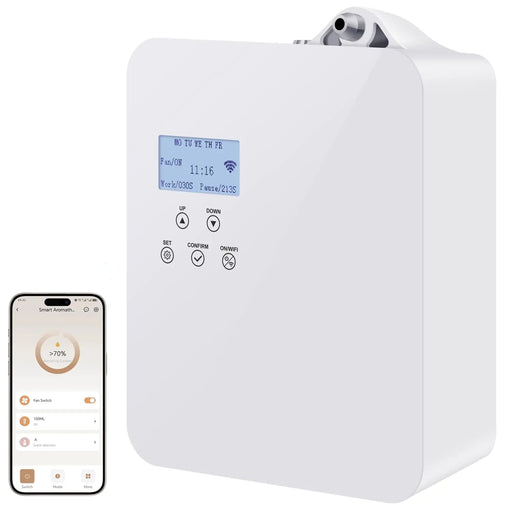 OliveTech Scent Diffusers for Home Hotel Collection Diffuser Smart WiFi Aroma Diffuser Waterless Cold Air Technology HVAC Scent Diffuser Cover Up to 2000 Sq. Ft. - Gadgetmanic