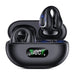 Open Ear Clip Wireless Earbuds Bluetooth 5.3 Sports Earphones Built-in Microphone with Earhooks & Ear Hook Wireless Charging Case & Display Waterproof Fitness Headphones for Running - Gadgetmanic