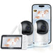 PARIS RHÔNE Split-Screen Baby Monitor 5” Smart Video Baby Monitor with App Control Two 2K UHD WiFi Cameras Night Vision Motion & Cry Detection AI Tracking RGB Night Light Lullabies Blue - Gadgetmanic