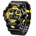 PINIDOUS Mens Watch for Men Digital Sport Watch Transparent Gold Watches Waterproof Watches with 3 Alarms/Countdown/Stopwatch/Digital-Analog/Dual Time/Light/Military Multifunctional Wrist Watch - Gadgetmanic