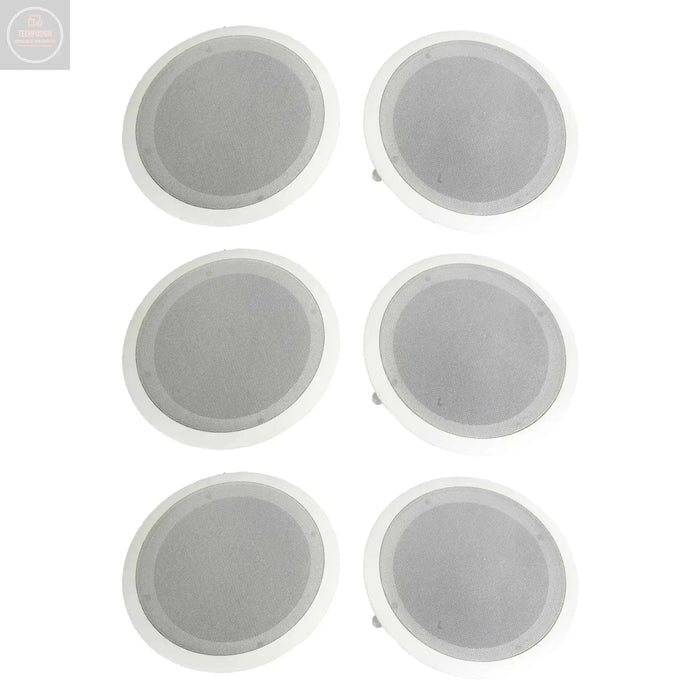 Pyle 8 Inch 2 Way in Wall Ceiling Home Speakers System Audio Stereo 6 Speakers - Gadgetmanic