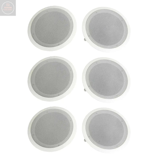 Pyle 8 Inch 2 Way in Wall Ceiling Home Speakers System Audio Stereo 6 Speakers - Gadgetmanic
