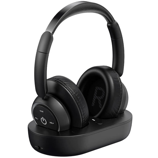ROSIDA Wireless Headphones for TV Watching TV Headphones Wireless for Seniors with TV Transmitter Charging Base Bluetooth Headphones for TV No Audio Delay Gift for The Seniors or Parents Black - Gadgetmanic