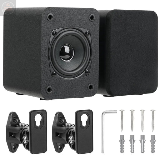 Saiyin Wall Mount Passive Speakers Indoor Rear Surround Sound Speakers Stereo Speakers for Midrange & High-Frequency Passive Bookshelf Speakers for Home Theater Receiver or Amplifer Required - Gadgetmanic