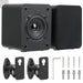 Saiyin Wall Mount Passive Speakers Indoor Rear Surround Sound Speakers Stereo Speakers for Midrange & High-Frequency Passive Bookshelf Speakers for Home Theater Receiver or Amplifer Required - Gadgetmanic