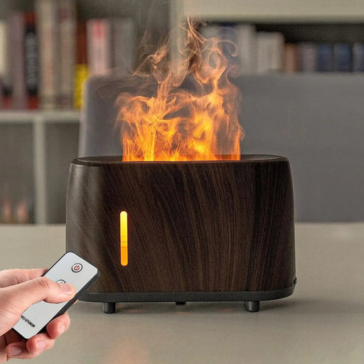 Shiawase Aroma Diffusers Essential Flame Diffuser Oil Diffuser Humidifier for Home Rome Long Lasting USB Remote Control 3 Modes - Gadgetmanic