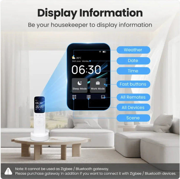 Smart Home Remote Control with Charging Dock - Gadgetmanic