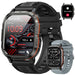 Smart Watch for Men Fitness Tracker: Make/Answer Call Military Smart Watches for Men Digital Watches Run Waterproof Smartwatch Android Phones iPhone Samsung Compatible Heart Rate Monitor Orange Black - Gadgetmanic