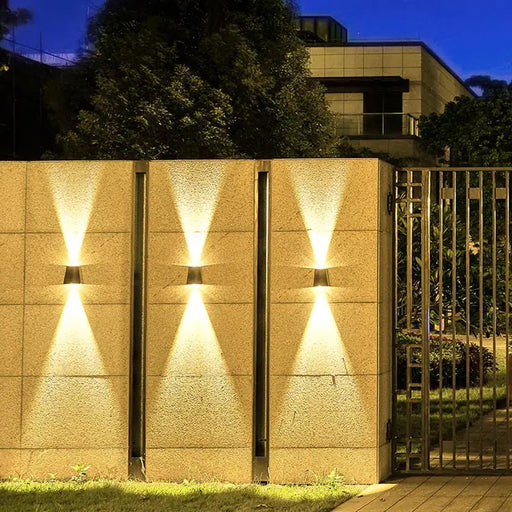 Solar Outdoor Wall Light - Modern Waterproof Landscape Lamp - Gadgetmanic
