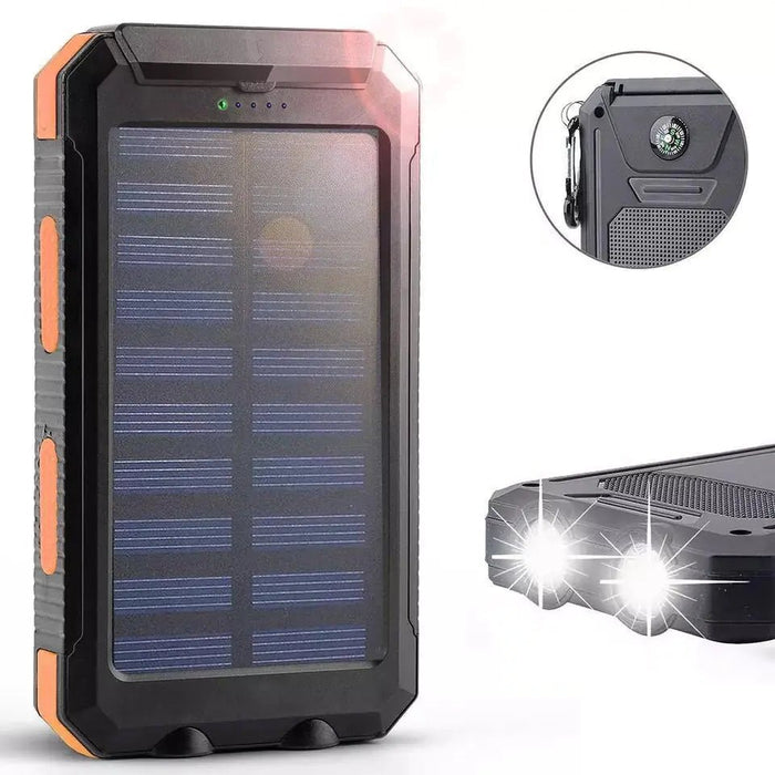 Solar Power Bank - Slim, Outdoor, Waterproof Design - Gadgetmanic