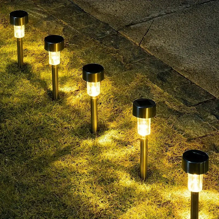 Stainless Steel Solar Lawn Lamp for Outdoor Spaces - Gadgetmanic