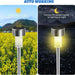Stainless Steel Solar Lawn Lamp for Outdoor Spaces - Gadgetmanic