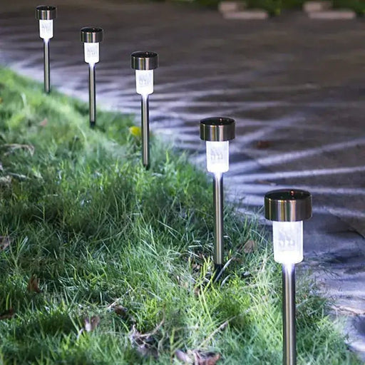 Stainless Steel Solar Lawn Lamp for Outdoor Spaces - Gadgetmanic