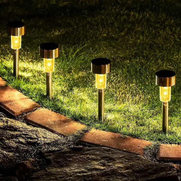 Stainless Steel Solar Lawn Lamp for Outdoor Spaces - Gadgetmanic