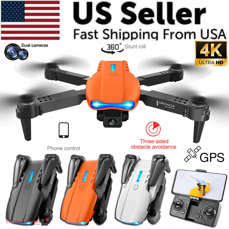 Drones Quadcopter 5G 4K GPS Drone X Pro with HD Dual Camera WiFi FPV Foldable RC - Gadgetmanic