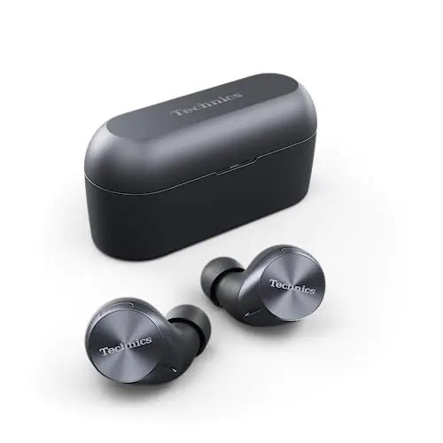 Technics HiFi True Wireless Multipoint Bluetooth Earbuds with Advanced Noise Cancelling Impressive Call Quality Using JustMyVoice Technology Alexa Built in EAH-AZ60-K (Black) - Gadgetmanic