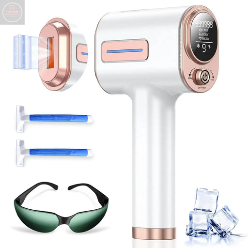 VivaEase Laser Hair Removal 999900+ Flashes IPL Hair Removal Device for Women and Men Ice-Cooling Painless Laser Hair Removal At-Home Hair Remover for Armpits Back Facial Legs Arms Bikini Line - Gadgetmanic