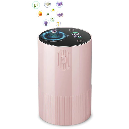 Waterless Essential Oil Diffuser Portable: Pink Cordless Diffuser Battery Operated for Car and Office - Room Aromatherapy Scent Machine - USB Rechargeable Scent Diffusers for Home - Gadgetmanic