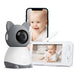 Yeluor 2K Baby Monitor Baby Monitor with Camera and Audio 5" Color Display Infrared Night Vision 2-Way Talk Temperature & Sound Alarm Cry & Motion Detection Free Phone App - Gadgetmanic