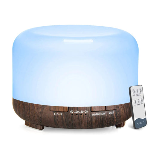 YIKUBEE Diffuser 500ml Essential Oil Diffuser Oil Diffuser with Remote Control Aromatherapy Humidifier Diffusers for Home Diffusers for Essential Oils Large Room - Gadgetmanic