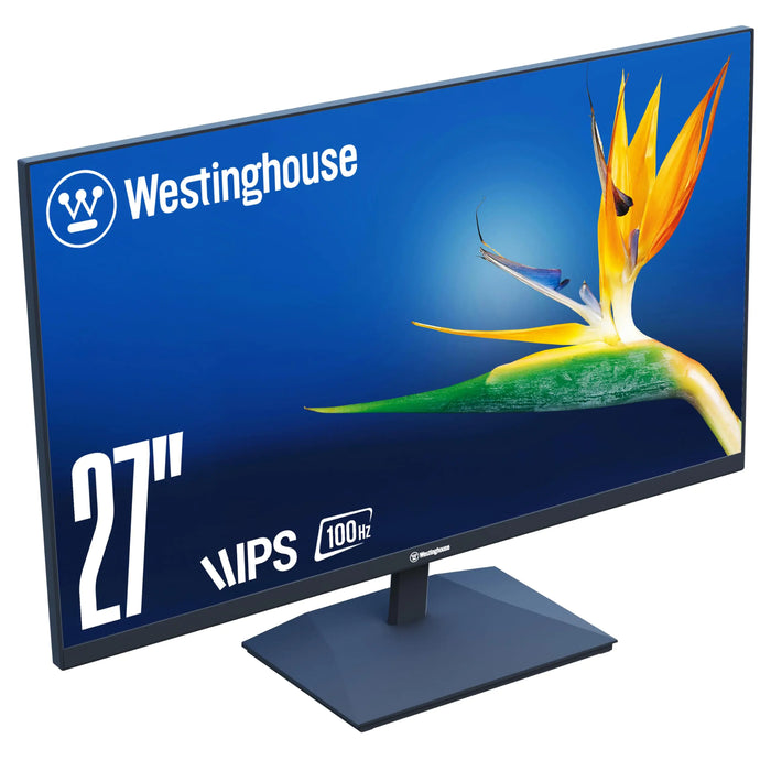 Westinghouse 27 Inch Computer Monitor 100Hz 1080p Full HD IPS Display Adaptive Sync Blue Light Protection Home Office PC Monitor with Built-in Speakers HDMI VGA for Work & Productivity