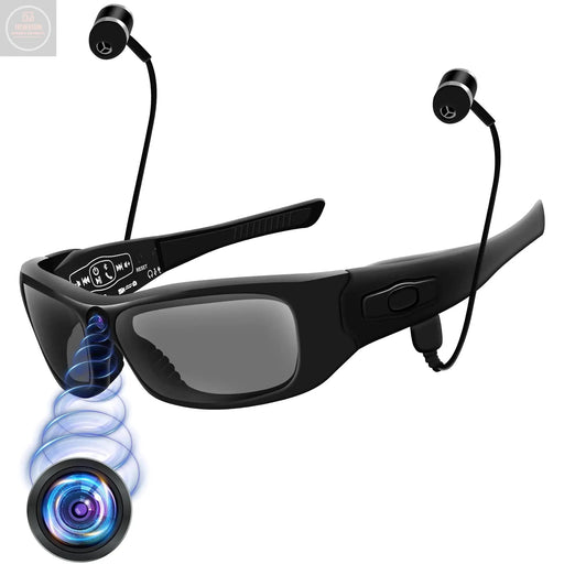 ZTCOLIFE Camera Glasses Bluetooth Smart Sunglasses with Camera HD 1080P Video Glasses Camera Sunglasses with Polarized UV400 Lens for Outdoor Sports Black - Gadgetmanic